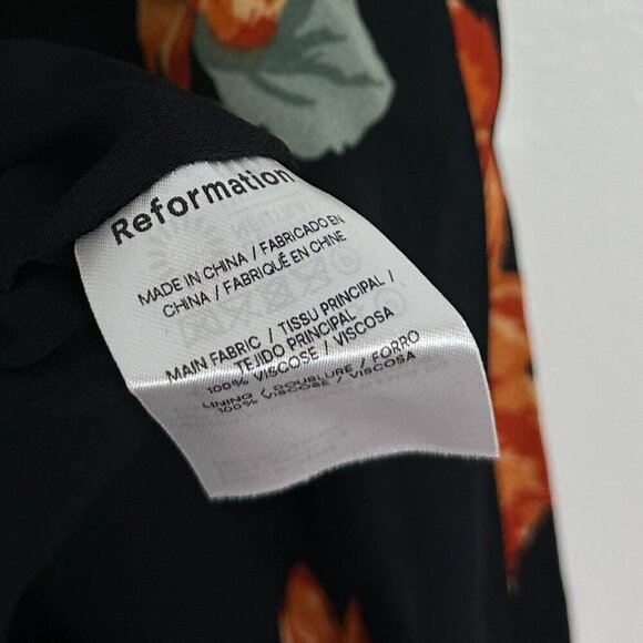 REFORMATION Layla A-line Silk Skirt in Consuelo Size US 10 - Picture 7 of 9